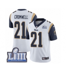 Men's Nike Los Angeles Rams #21 Nolan Cromwell White Vapor Untouchable Limited Player Super Bowl LIII Bound NFL Jersey