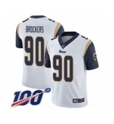 Men's Los Angeles Rams #90 Michael Brockers White Vapor Untouchable Limited Player 100th Season Football Jersey