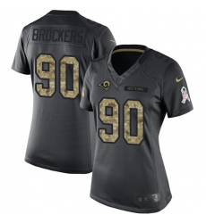 Women's Nike Los Angeles Rams #90 Michael Brockers Limited Black 2016 Salute to Service NFL Jersey
