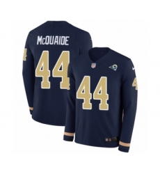 Men's Nike Los Angeles Rams #44 Jacob McQuaide Limited Navy Blue Therma Long Sleeve NFL Jersey