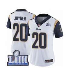 Women's Nike Los Angeles Rams #20 Lamarcus Joyner White Vapor Untouchable Limited Player Super Bowl LIII Bound NFL Jersey