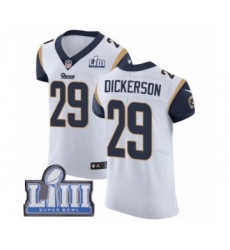 Men's Nike Los Angeles Rams #29 Eric Dickerson White Vapor Untouchable Elite Player Super Bowl LIII Bound NFL Jersey