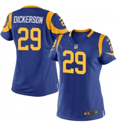 Women's Nike Los Angeles Rams #29 Eric Dickerson Game Royal Blue Alternate NFL Jersey