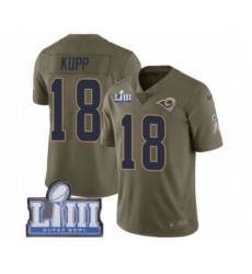 Men's Nike Los Angeles Rams #18 Cooper Kupp Limited Olive 2017 Salute to Service Super Bowl LIII Bound NFL Jersey