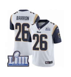 Men's Nike Los Angeles Rams #26 Mark Barron White Vapor Untouchable Limited Player Super Bowl LIII Bound NFL Jersey