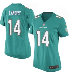 Women's Nike Miami Dolphins #14 Jarvis Landry Game Aqua Green Team Color NFL Jersey