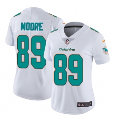 Women's Nike Miami Dolphins #89 Nat Moore White Vapor Untouchable Limited Player NFL Jersey