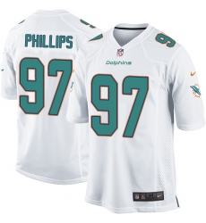 Men's Nike Miami Dolphins #97 Jordan Phillips Game White NFL Jersey