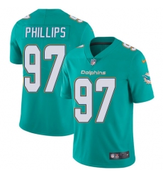 Youth Nike Miami Dolphins #97 Jordan Phillips Aqua Green Team Color Vapor Untouchable Limited Player NFL Jersey