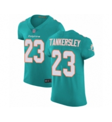 Men's Miami Dolphins #23 Cordrea Tankersley Aqua Green Team Color Vapor Untouchable Elite Player Football Jersey