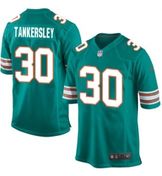 Men's Nike Miami Dolphins #30 Cordrea Tankersley Game Aqua Green Alternate NFL Jersey