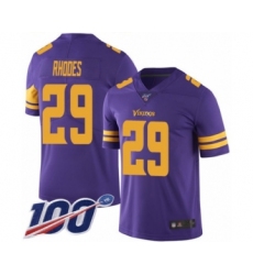 Men's Minnesota Vikings #29 Xavier Rhodes Limited Purple Rush Vapor Untouchable 100th Season Football Jersey