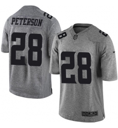 Men's Nike Minnesota Vikings #28 Adrian Peterson Limited Gray Gridiron NFL Jersey