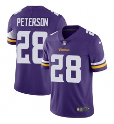 Men's Nike Minnesota Vikings #28 Adrian Peterson Purple Team Color Vapor Untouchable Limited Player NFL Jersey