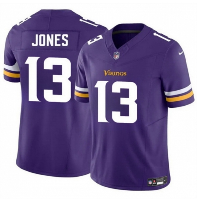 Men's Minnesota Vikings #13 Daniel Jones Purple 2024 F U S E Vapor Untouchable Limited Stitched Jersey