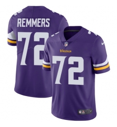 Youth Nike Minnesota Vikings #72 Mike Remmers Purple Team Color Vapor Untouchable Limited Player NFL Jersey