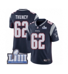 Youth Nike New England Patriots #62 Joe Thuney Navy Blue Team Color Vapor Untouchable Limited Player Super Bowl LIII Bound NFL Jersey