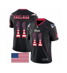 Men's Nike New England Patriots #11 Julian Edelman Limited Black Rush USA Flag NFL Jersey Men's Nike New England Patriots #11 Julian Edelman Limited Black Rush USA Flag NFL Jersey