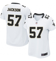 Women's Nike New Orleans Saints #57 Rickey Jackson Game White NFL Jersey