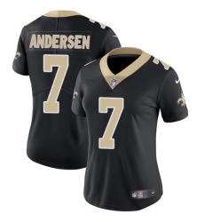Women's Nike New Orleans Saints #7 Morten Andersen Black Team Color Vapor Untouchable Limited Player NFL Jersey