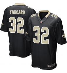 Men's Nike New Orleans Saints #32 Kenny Vaccaro Game Black Team Color NFL Jersey