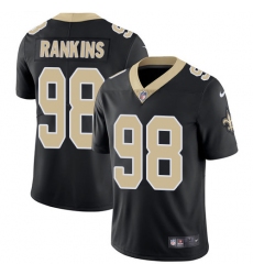 Men's Nike New Orleans Saints #98 Sheldon Rankins Black Team Color Vapor Untouchable Limited Player NFL Jersey