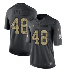 Men's Nike New Orleans Saints #48 Vonn Bell Limited Black 2016 Salute to Service NFL Jersey