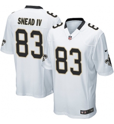 Men's Nike New Orleans Saints #83 Willie Snead Game White NFL Jersey