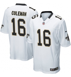 Men's Nike New Orleans Saints #16 Brandon Coleman Game White NFL Jersey