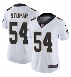 Women's Nike New Orleans Saints #54 Nate Stupar White Vapor Untouchable Limited Player NFL Jersey