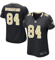 Women's Nike New Orleans Saints #84 Michael Hoomanawanui Game Black Team Color NFL Jersey