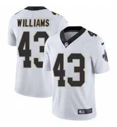 Men's Nike New Orleans Saints #43 Marcus Williams White Vapor Untouchable Limited Player NFL Jersey