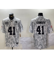 Men's New Orleans Saints #41 Alvin Kamara Arctic Camo 2024 FUSE Salute to Service Limited Stitched Jersey