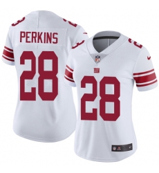 Women's Nike New York Giants #28 Paul Perkins White Vapor Untouchable Limited Player NFL Jersey