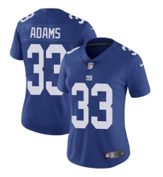 Women's Nike New York Giants #33 Andrew Adams Royal Blue Team Color Vapor Untouchable Limited Player NFL Jersey