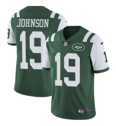 Men's Nike New York Jets #19 Keyshawn Johnson Green Team Color Vapor Untouchable Limited Player NFL Jersey