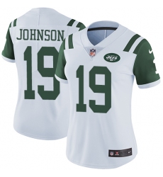 Women's Nike New York Jets #19 Keyshawn Johnson White Vapor Untouchable Limited Player NFL Jersey