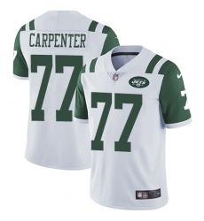 Men's Nike New York Jets #77 James Carpenter White Vapor Untouchable Limited Player NFL Jersey