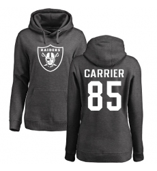 NFL Women's Nike Oakland Raiders #85 Derek Carrier Ash One Color Pullover Hoodie