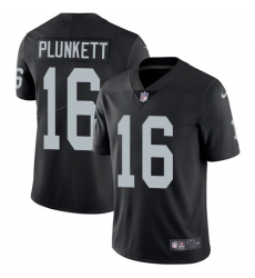 Men's Nike Oakland Raiders #16 Jim Plunkett Black Team Color Vapor Untouchable Limited Player NFL Jersey