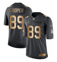 Youth Nike Oakland Raiders #89 Amari Cooper Limited Black/Gold Salute to Service NFL Jersey