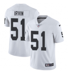 Men's Nike Oakland Raiders #51 Bruce Irvin White Vapor Untouchable Limited Player NFL Jersey