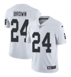 Youth Nike Oakland Raiders #24 Willie Brown White Vapor Untouchable Limited Player NFL Jersey