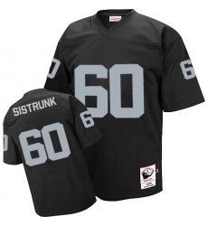 Mitchell and Ness Oakland Raiders #60 Otis Sistrunk Black Team Color Authentic NFL Throwback Jersey