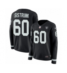 Women's Nike Oakland Raiders #60 Otis Sistrunk Limited Black Therma Long Sleeve NFL Jersey