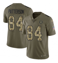 Youth Nike Oakland Raiders #84 Cordarrelle Patterson Limited Olive/Camo 2017 Salute to Service NFL Jersey