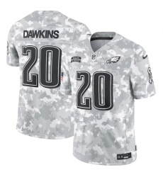 Men's Philadelphia Eagles #20 Brian Dawkins 2024 Arctic Camo Salute To Service Limited Stitched Football Jersey