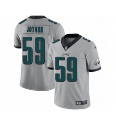 Men's Philadelphia Eagles #59 Seth Joyner Limited Silver Inverted Legend Football Jersey