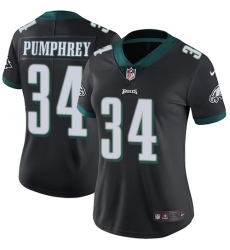 Women's Nike Philadelphia Eagles #34 Donnel Pumphrey Black Alternate Vapor Untouchable Limited Player NFL Jersey
