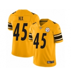 Youth Pittsburgh Steelers #45 Roosevelt Nix Limited Gold Inverted Legend Football Jersey